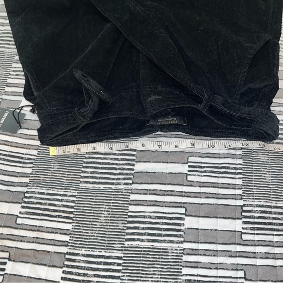 BLACK WIDE LEG CORDUROY WITH BELT - Picture 12 of 12